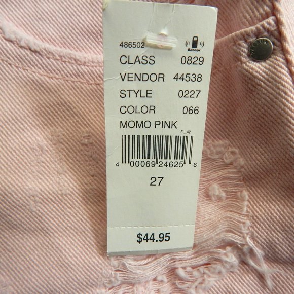 PacSun Womens High Rise Cut Off Short Shorts Denim Pink  Size 27 - Picture 3 of 8